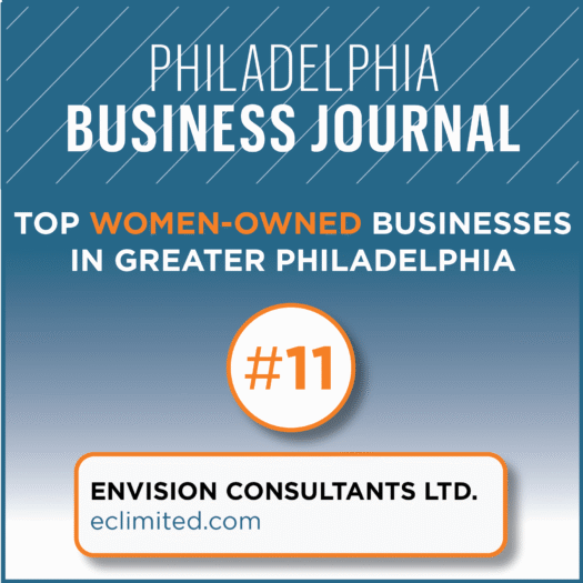 Envision Consultants, Ltd. Ranked #11 for the Second Consecutive Year on the Philadelphia Business Journal’s List of Top Women-Owned Businesses